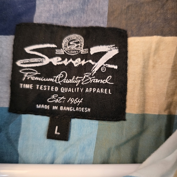 PRICED ↘️ Seven7 Womens Mens Plaid Shirt Corduroy Pads Large Multicolor - Picture 7 of 13